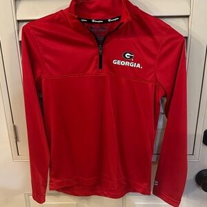 Champion Red Athletic Quarter-Zip Pullover